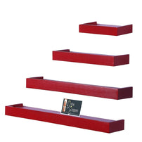 Wooden Rectangular Floating Wall Shelves set of 4 - WoodenTwist