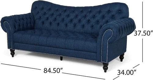 Nathan Chesterfield Button Tufted 3 Seater Sofa Set - WoodenTwist