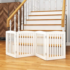 Wooden Portable Safety Pet Fence Gate Partition For Kids (4 Panel) - WoodenTwist