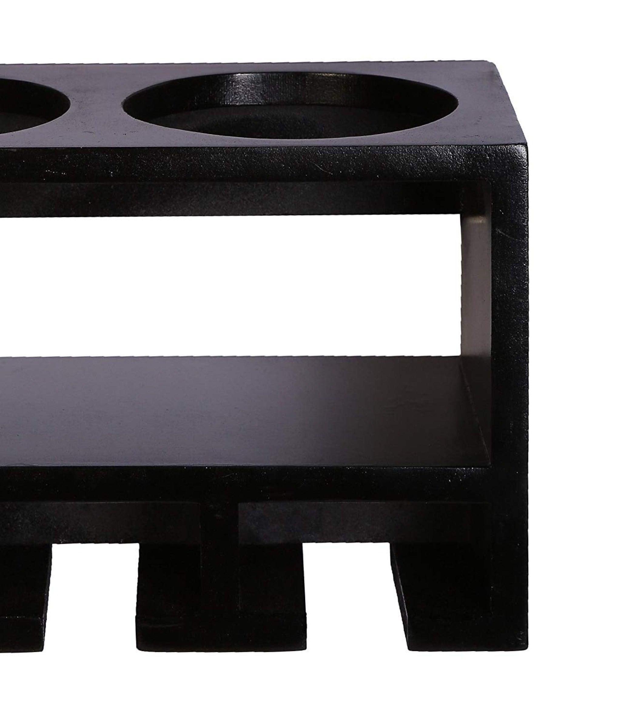 Unique Wooden Bottle Rack, 2 Bottles Holder Wall Shelves - WoodenTwist