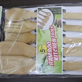 Bamboo Wood Cooking Spoons - in use in kitchen