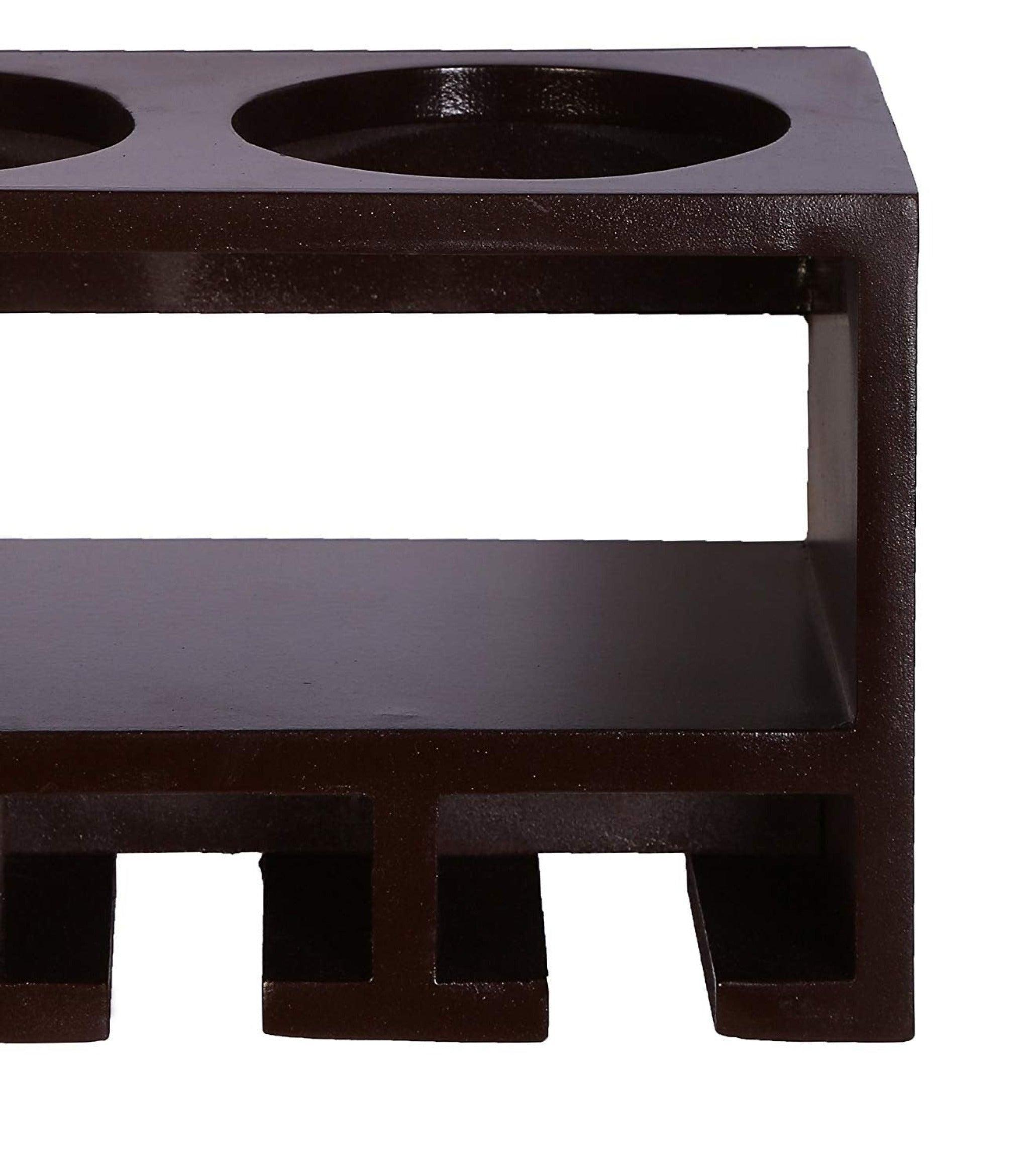 Unique Wooden Bottle Rack, 2 Bottles Holder Wall Shelves - WoodenTwist