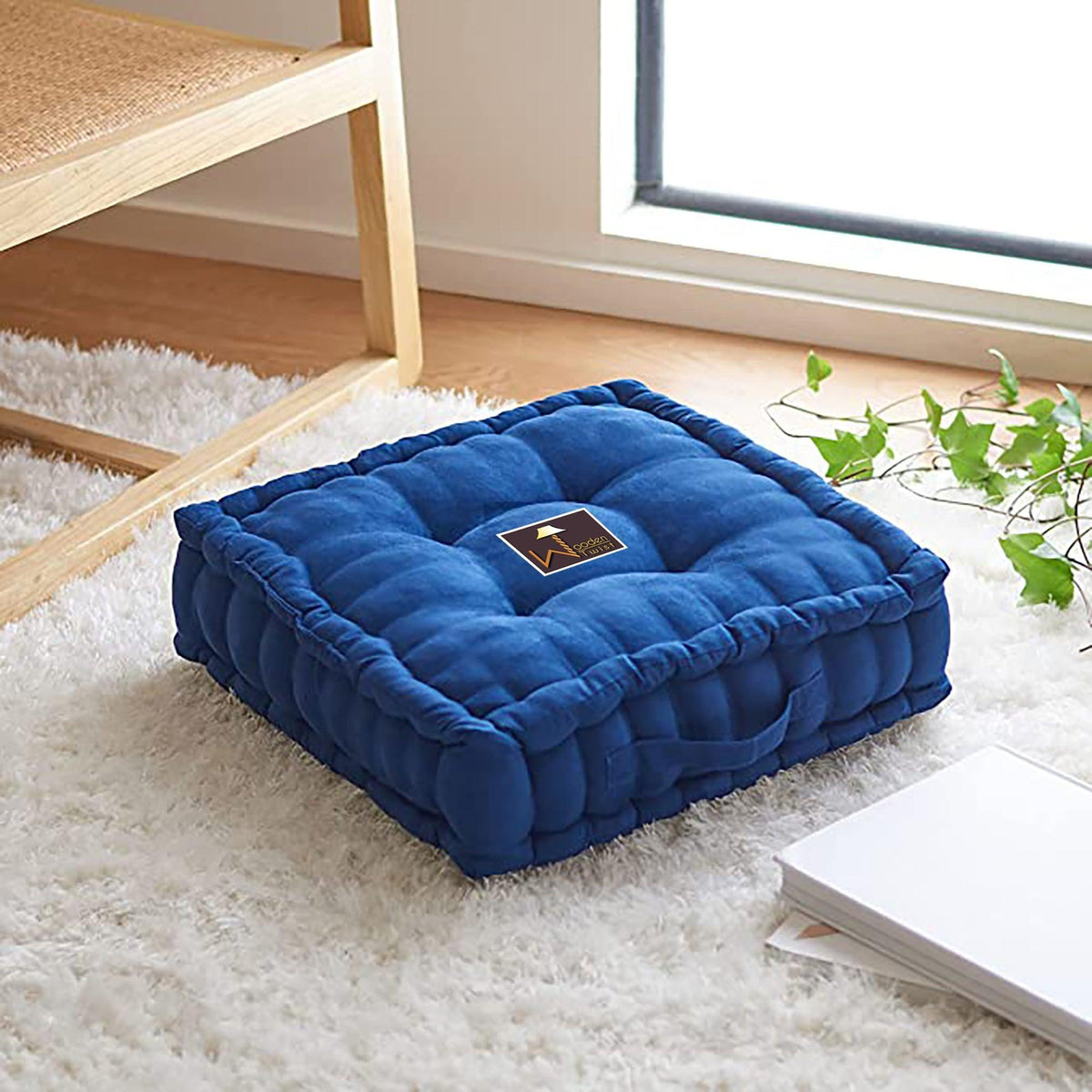 A Velvet Floor Pillow Built for Comfort