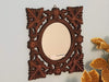 Hand Carved Wood Wall Mirror - WoodenTwist