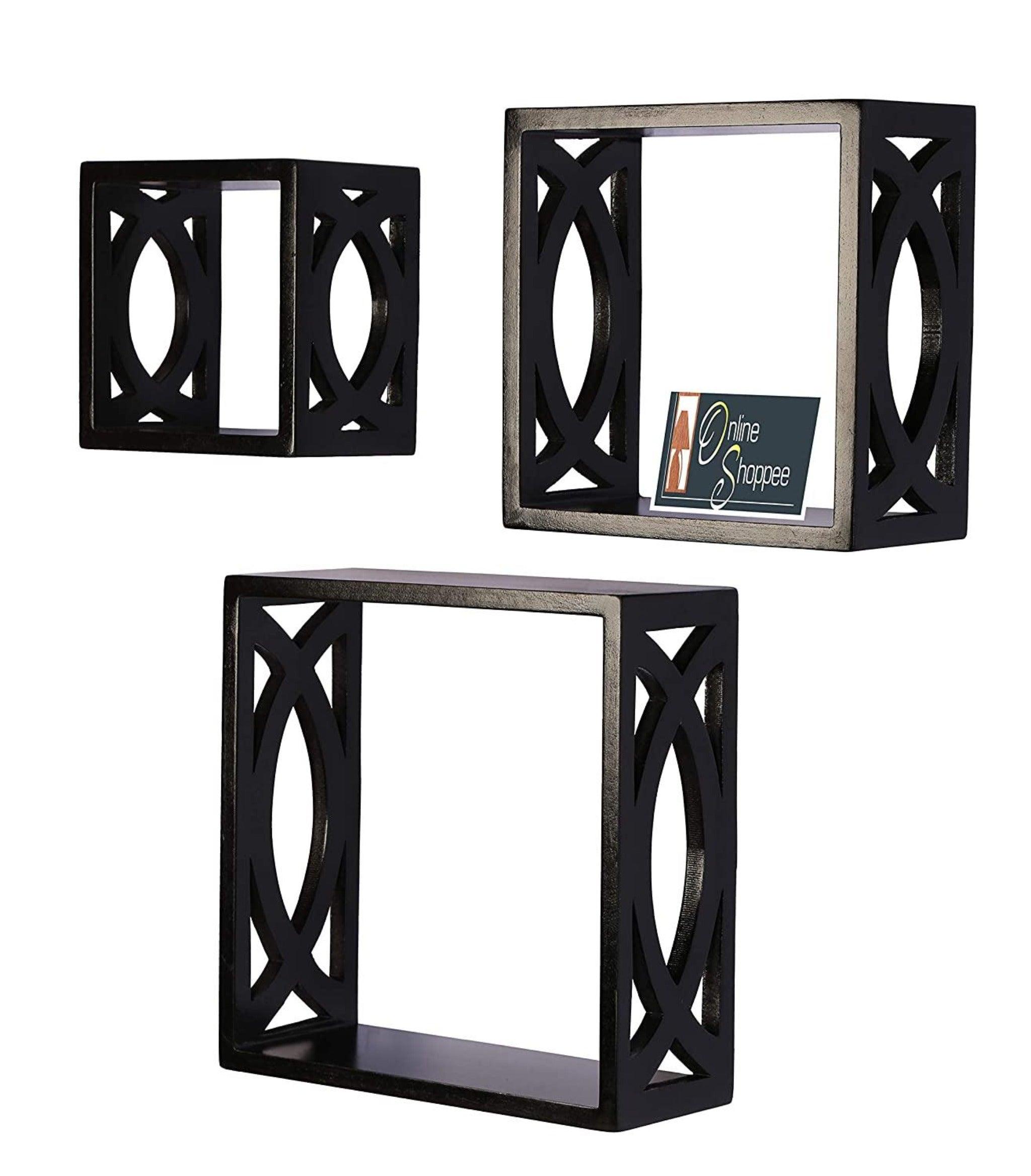 Elegant Floating Wall Shelf Set of 3 - Wall Mounted View