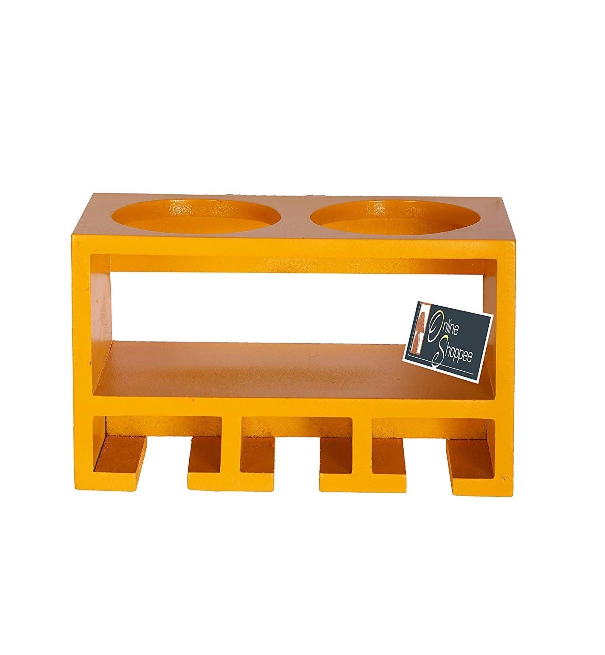 Unique Wooden Bottle Rack, 2 Bottles Holder Wall Shelves - WoodenTwist