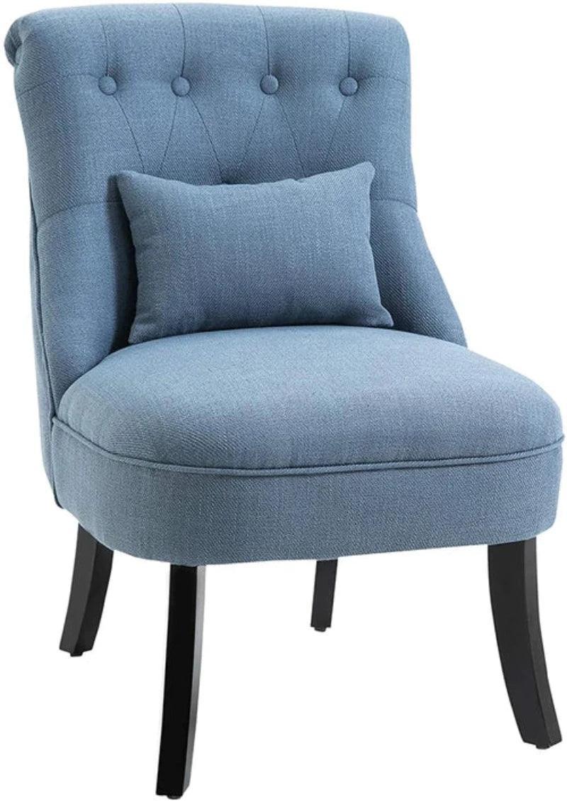 Tub Single Sofa Dining Chair Walnut Finish with 1 Pillow - WoodenTwist