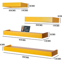 Wooden Rectangular Floating Wall Shelves set of 4 - WoodenTwist