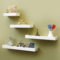 Wooden Rectangular Floating Wall Shelves set of 4 - WoodenTwist