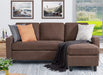 Convertible L-Shaped Wide Reversible Sectional Sofa 3 Seater With Ottoman - WoodenTwist
