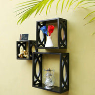 Elegant Floating Wall Shelf Set of 3 - Front View