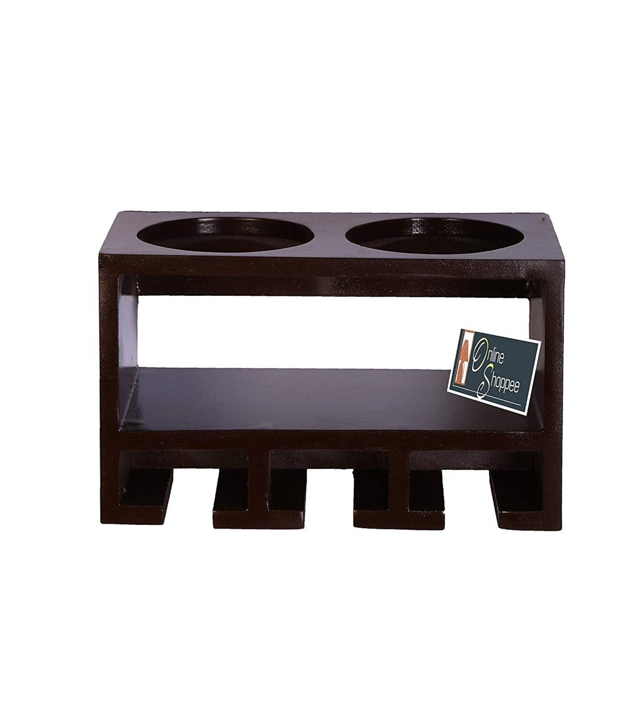 Unique Wooden Bottle Rack, 2 Bottles Holder Wall Shelves - WoodenTwist