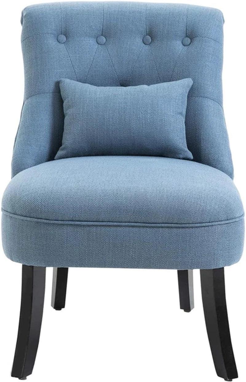 Tub Single Sofa Dining Chair Walnut Finish with 1 Pillow - WoodenTwist