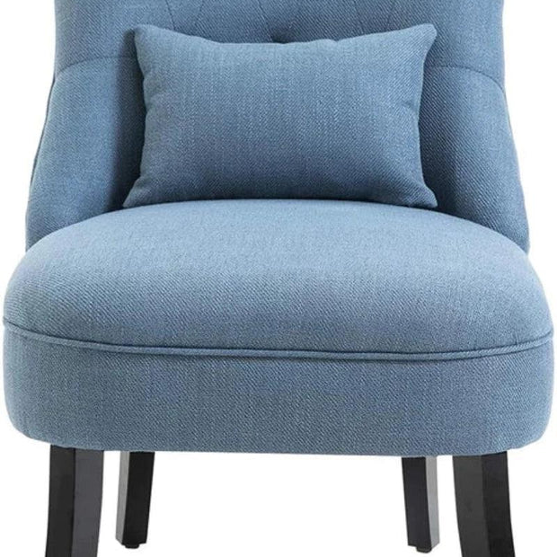 Tub Single Sofa Dining Chair Walnut Finish with 1 Pillow - WoodenTwist
