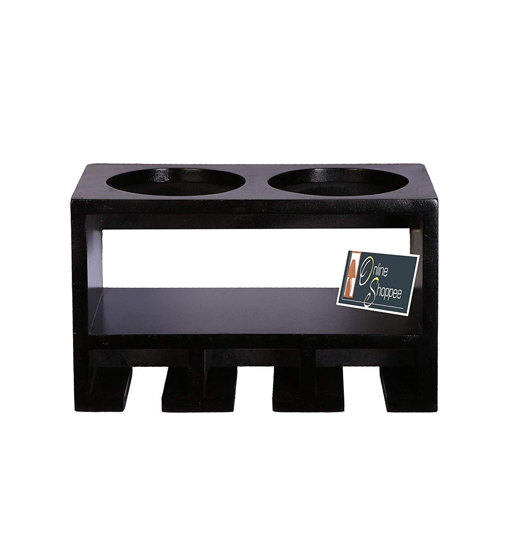 Unique Wooden Bottle Rack, 2 Bottles Holder Wall Shelves - WoodenTwist