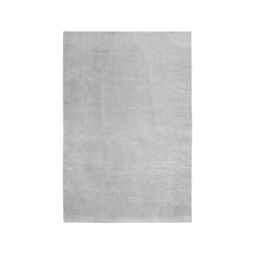Solid Wool Rug - Pale Grey Runner for Bedroom/Living Area/Home with Anti Slip Backing - WoodenTwist
