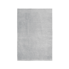 Solid Wool Rug - Pale Grey Runner for Bedroom/Living Area/Home with Anti Slip Backing - WoodenTwist