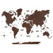 3D Wooden World Map Espresso Basic - WoodenTwist