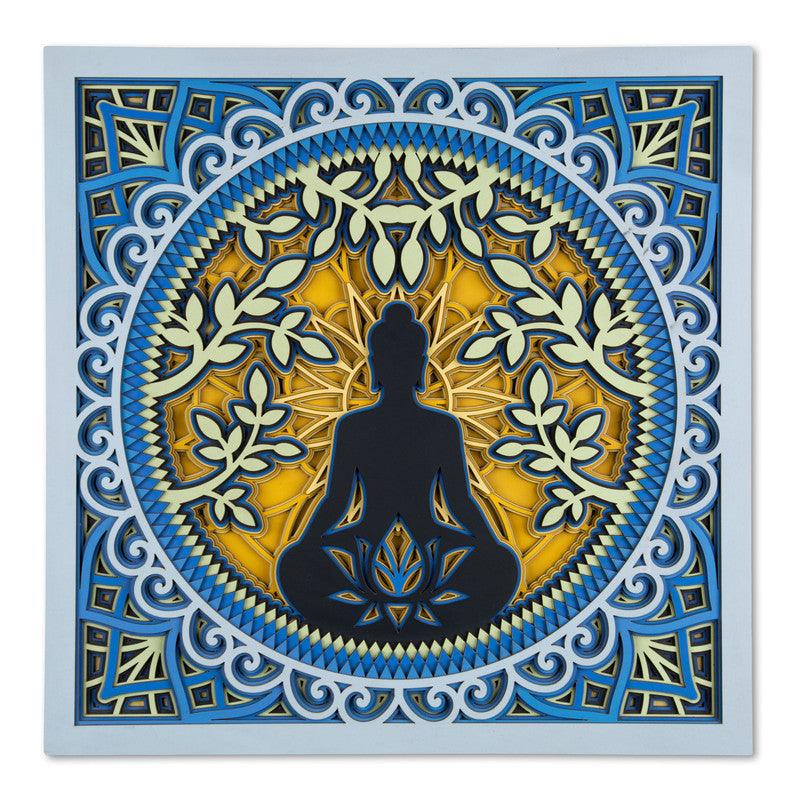 Buddha Under The Bodhi Tree Multi Layer Mandala - WoodenTwist