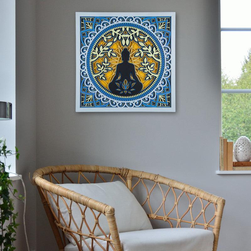 Buddha Under The Bodhi Tree Multi Layer Mandala - WoodenTwist