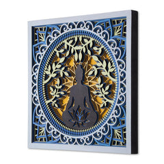 Buddha Under The Bodhi Tree Multi Layer Mandala - WoodenTwist