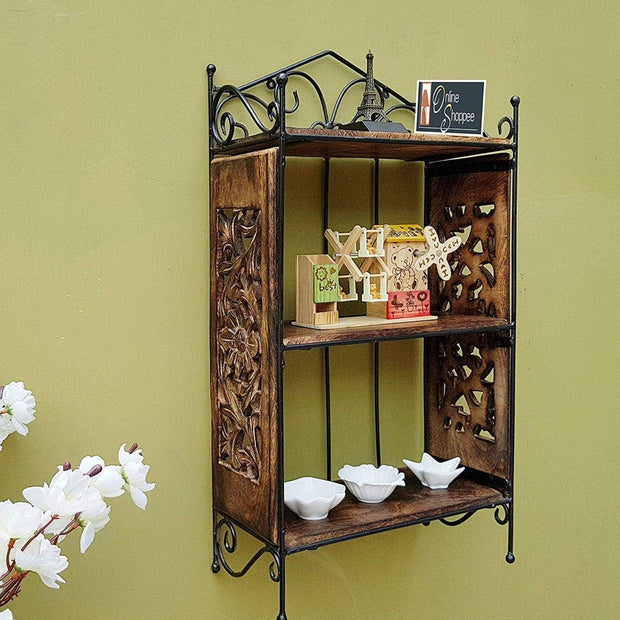 Wooden Home Decor 3 Shelf Rack Kitchen Rack - WoodenTwist
