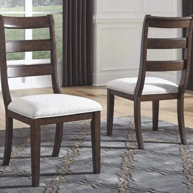 Modern Traditional Cushioned Dining Chair (Set of 2, Walnut Finish) - WoodenTwist