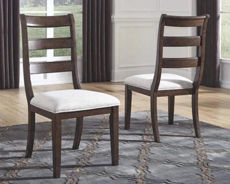 Modern Traditional Cushioned Dining Chair (Set of 2, Walnut Finish) - WoodenTwist