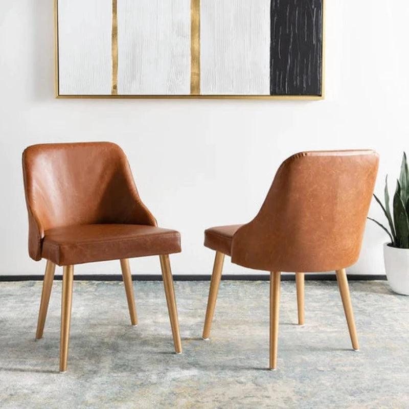 Slate and Gold Finish Dining Chair