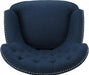 Modern Tufted Lounge Armchair (Blue) - WoodenTwist