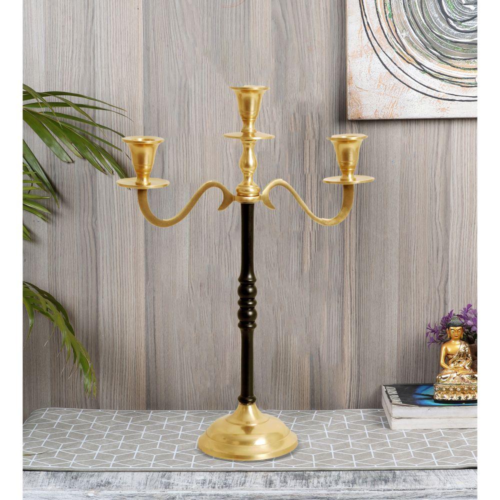 Buy Olen Three Light Candle Holder Gold Online at woodentwist