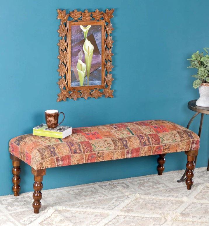 Wooden Handmade Stylish & Classy Bench In (Multicolor) - WoodenTwist