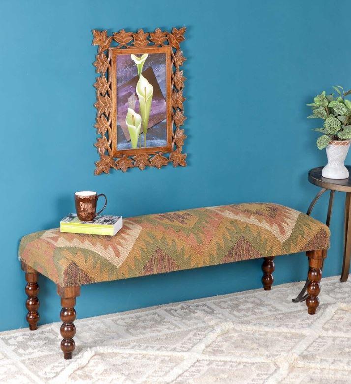 Wooden Handmade Stylish & Classy Bench In (Multicolor) - WoodenTwist