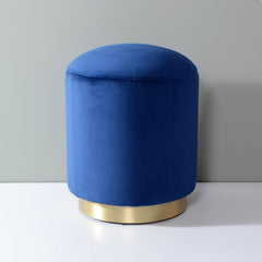 Velvet metal pouf in pink color - WoodenTwist