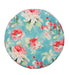 Round mango wood foot stool in multicolor with cotton embroidered - WoodenTwist