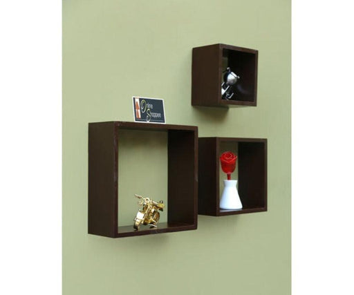 Square Nesting Wooden Floating Wall Shelves Set of 3 - WoodenTwist