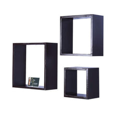 Square Nesting Wooden Floating Wall Shelves Set of 3 - WoodenTwist