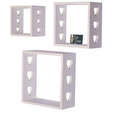 Wooden Floating Wall Shelves Set of 3 - WoodenTwist