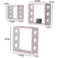 Wooden Floating Wall Shelves Set of 3 - WoodenTwist