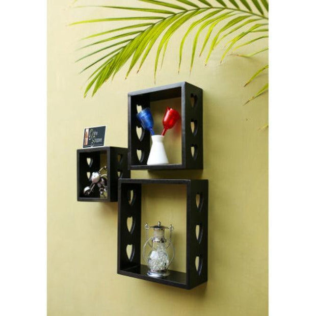 Wooden Floating Wall Shelves Set of 3 - WoodenTwist