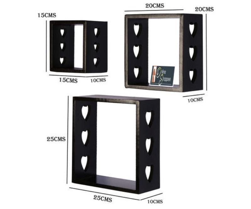 Wooden Floating Wall Shelves Set of 3 - WoodenTwist