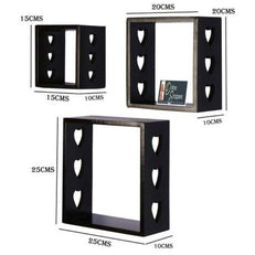 Wooden Floating Wall Shelves Set of 3 - WoodenTwist