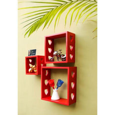 Wooden Floating Wall Shelves Set of 3 - WoodenTwist