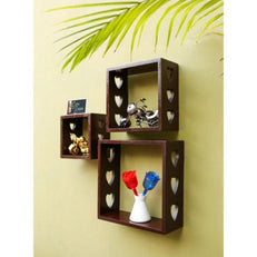 Wooden Floating Wall Shelves Set of 3 - WoodenTwist