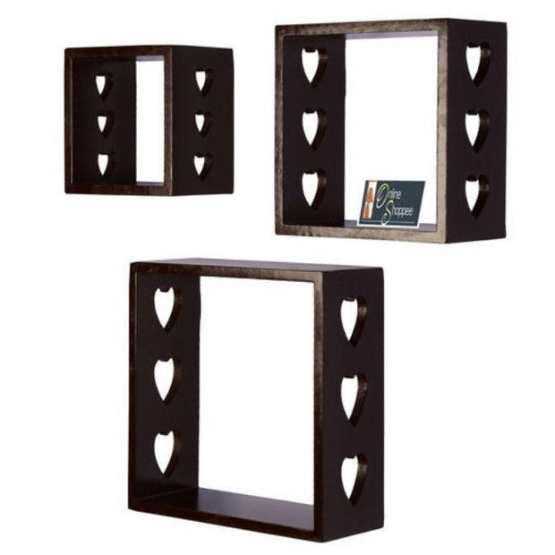 Wooden Floating Wall Shelves Set of 3 - WoodenTwist