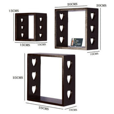 Wooden Floating Wall Shelves Set of 3 - WoodenTwist