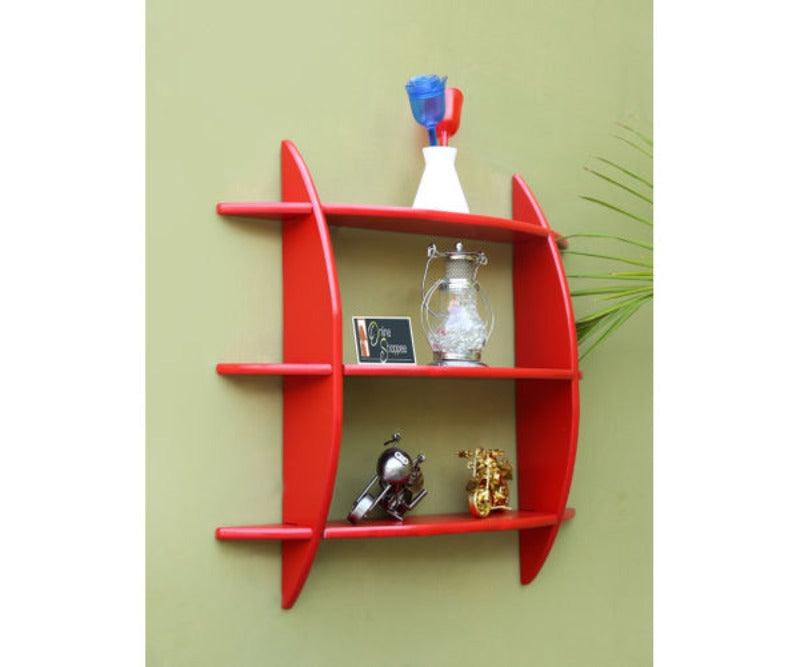 Wooden 3 Tier Floating Wall Shelves - WoodenTwist