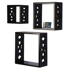 Wooden Square Nesting Floating Wall Shelves Set of 3 - WoodenTwist