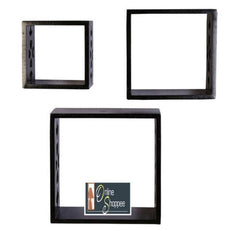 Wooden Square Nesting Floating Wall Shelves Set of 3 - WoodenTwist