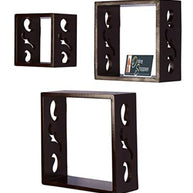 Wooden Square Nesting Floating Wall Shelves Set of 3 - WoodenTwist